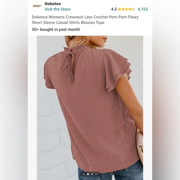 Mauve blouse size L-in great condition! - Picture 2 of 3